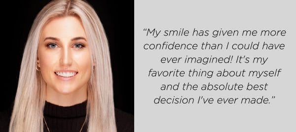 patient testimonial with quote